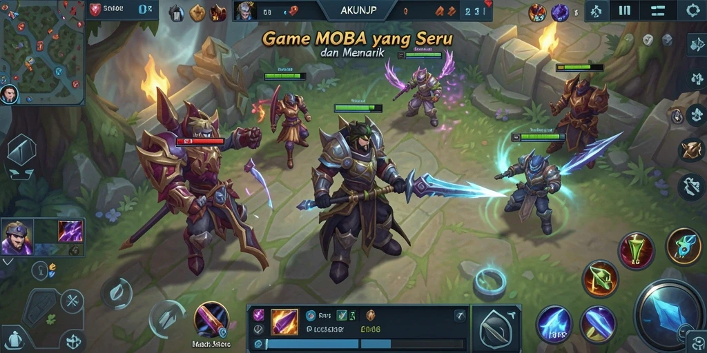 Gameplay seru dalam aksi di AKUNJP dengan karakter unik.