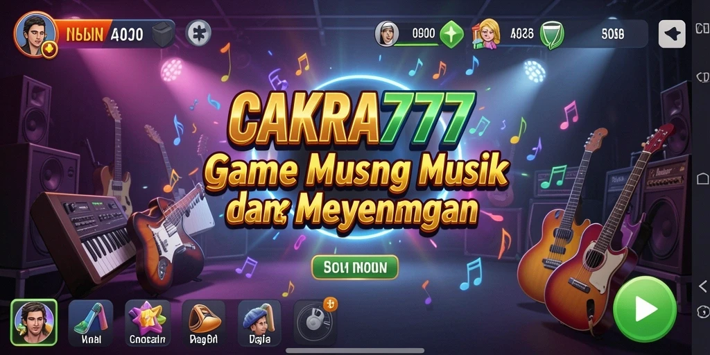 Tampilan gameplay CAKRA777 dengan berbagai genre musik yang mengasyikkan.