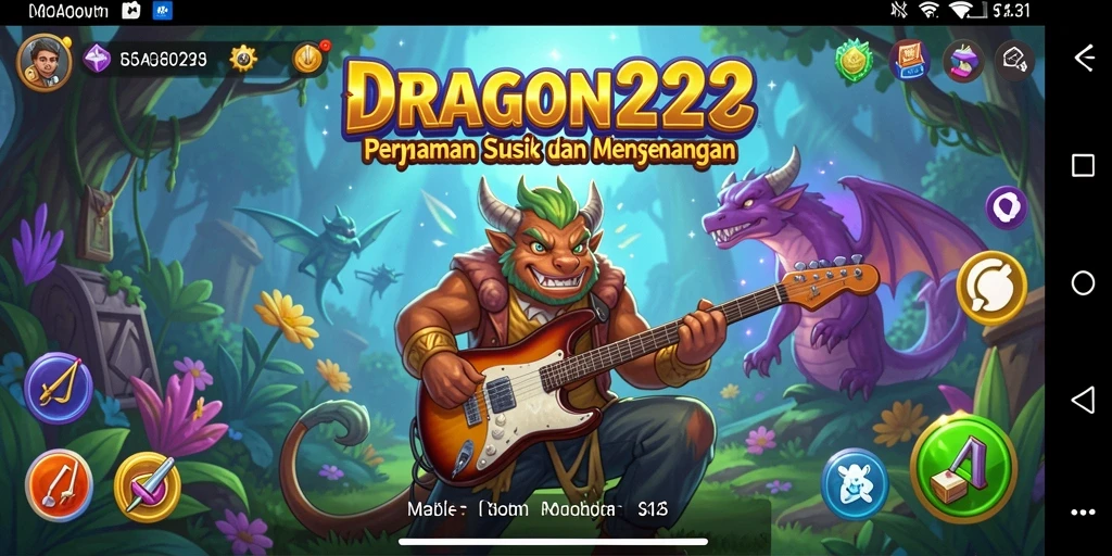 Tampilan gameplay <strong>DRAGON222</strong> dengan irama musik yang memukau.