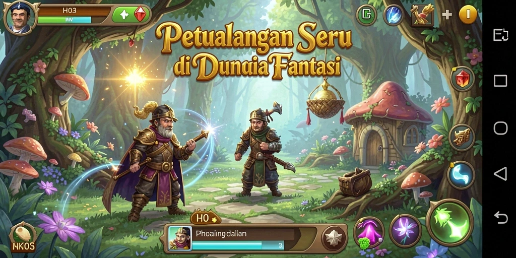 Tampilan gameplay H03 menampilkan aksi seru dalam dunia petualangan.