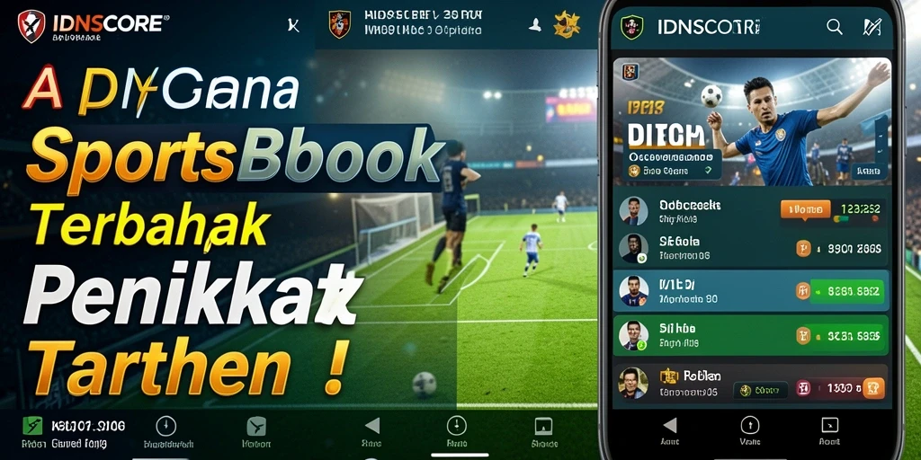Screenshot utama menunjukkan antarmuka taruhan olahraga IDNSCORE yang menarik.