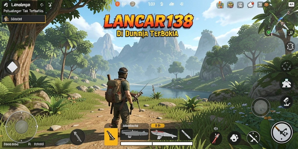 Screenshot gameplay Open World LANCAR138 dengan berbagai karakter dan lingkungan.