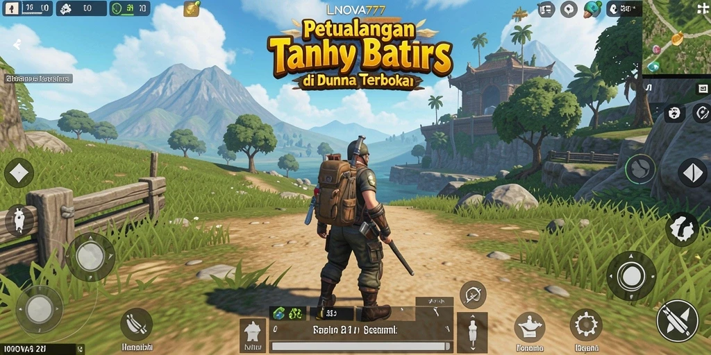 Tangkapan layar gameplay LNOVA777 menunjukkan petualangan mendebarkan di dunia terbuka.