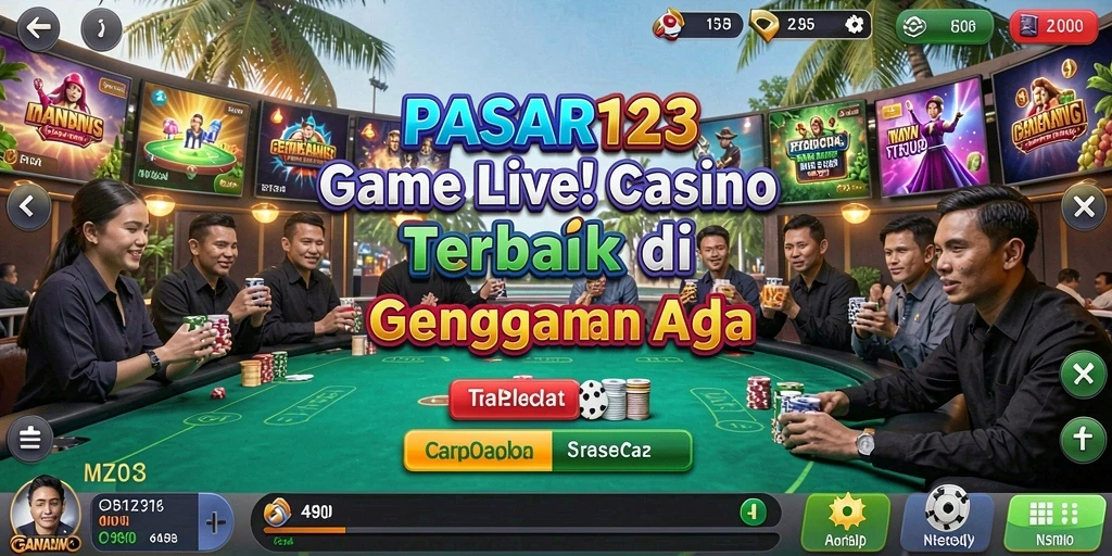 Ilustrasi gameplay Live Casino yang seru dan interaktif.