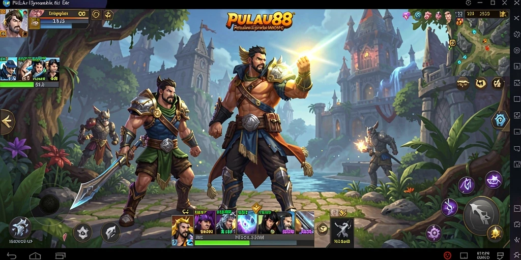 Tampilan menarik dari gameplay <strong>PULAU88</strong> yang menampilkan momen pertarungan yang seru.