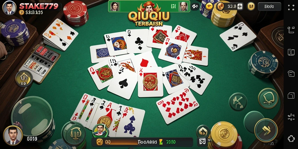 Tangkapan layar STAKE779 menampilkan gameplay QiuQiu yang seru.
