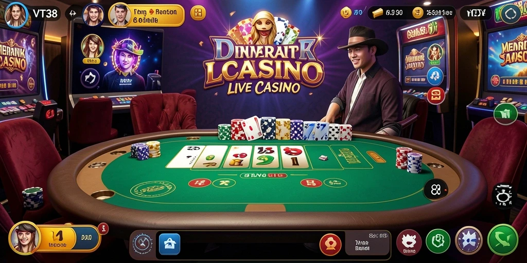 Tampilan gameplay Live Casino yang mendebarkan dan interaktif.
